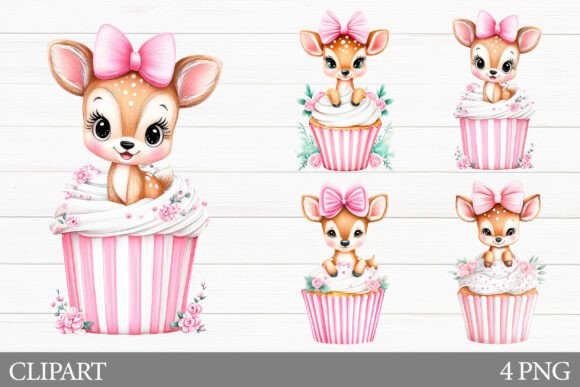 Christmas Deer Clipart: Festive Illustrations for Branding