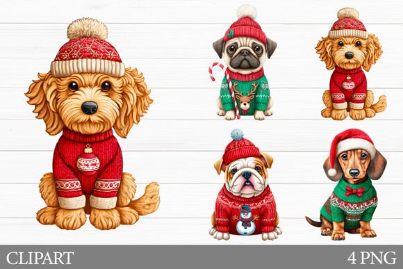 Christmas Dog Clipart: PNG Illustrations Review