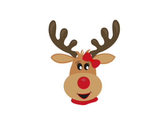 Christmas Reindeer Girl Illustrations Review