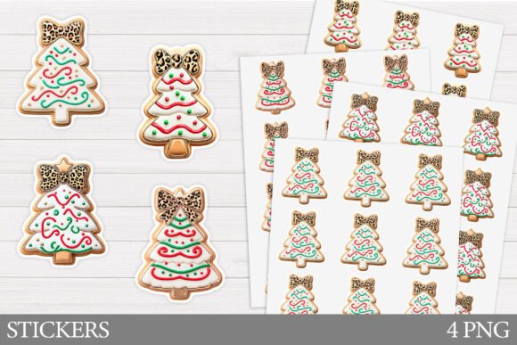 Christmas Tree Cookie Sticker Design & Illustrations