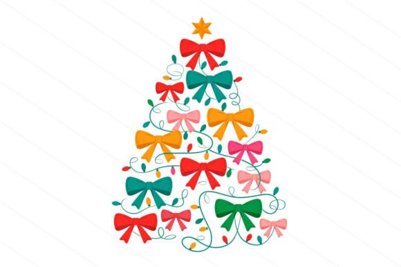 Coquette Christmas Bow Tree Png: Illustrations for Festive Blogs