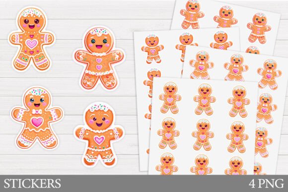 Gingerbread Sticker: Festive Illustrations