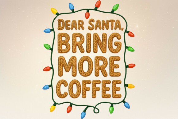 Knitted Santa More Coffee PNG: Illustrations Review