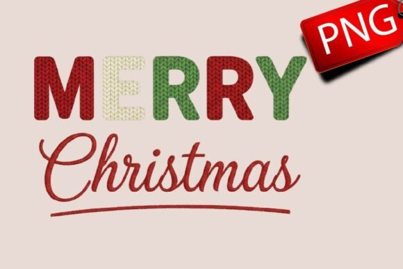 Merry Christmas Crochet PNG: Cozy Illustrations