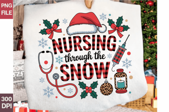 Nursing Through the Snow PNG: Festive Illustrations
