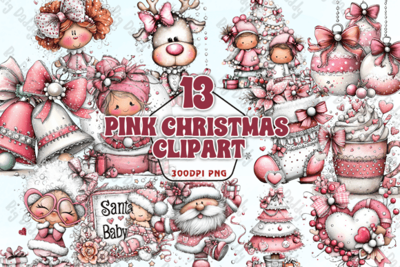 Pink Christmas Clipart PNG: Illustrations Review