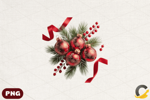 Red Christmas Ornaments Clipart PNG Desi: Illustrations