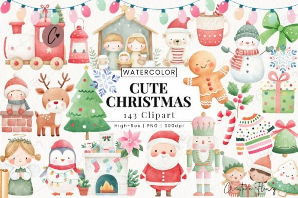 Review: 143 Cute Christmas Clipart Bundle for Embroidery