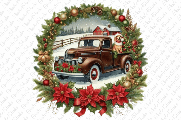 Review: Christmas Truck Clipart Sublimation Png for Illustrations