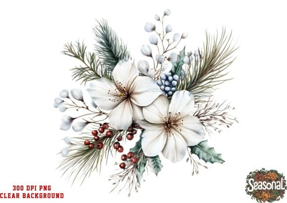 Review: Snow White Christmas Bouquet Clipart for Embroidery