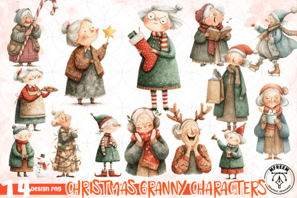 Reviewing Christmas Granny Illustrations for Brand Impact