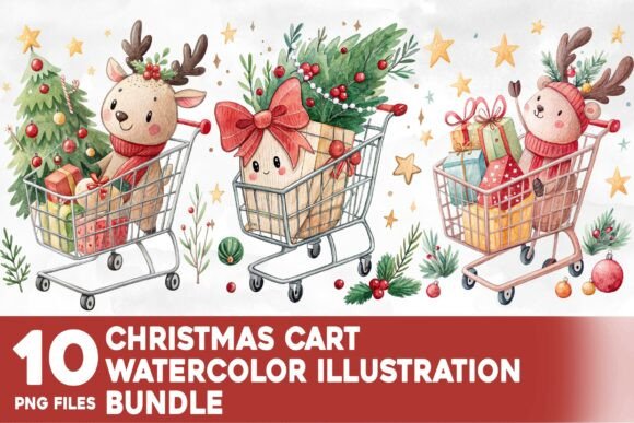 Reviewing the Christmas Cart Watercolor Bundle