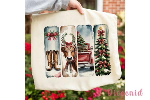 Rustic Small Town Christmas PNG Clipart for Illustrations