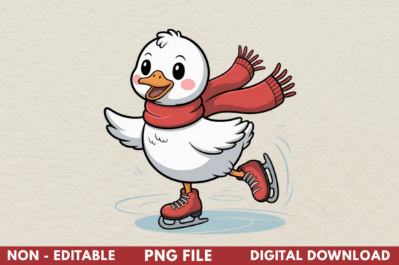 Silly Goose Christmas Clipart PNG: Festive Illustrations