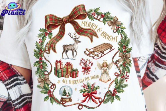 Vintage Christmas Brushstroke PNG: Illustrations Review