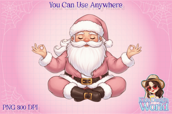 Yoga Santa PNG: Festive Illustrations for Blogs